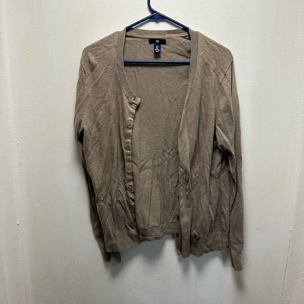 GAP Women's Tan Cardigan Sweater